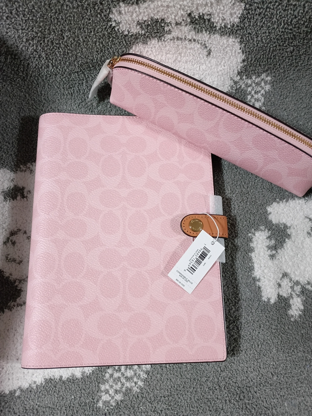 Coach Powder Pink (2026) Notebook with Matching Pencil Case